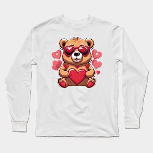 Beary Love: Sweetheart Sunglasses Collection Long Sleeve T-Shirt